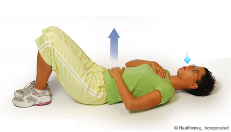 Step 1 of roll breathing Step 1 of roll breathing