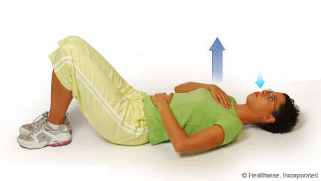Step 3 of roll breathing Step 3 of roll breathing