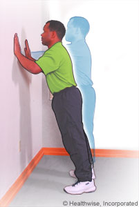 Wall push-ups Wall push-ups