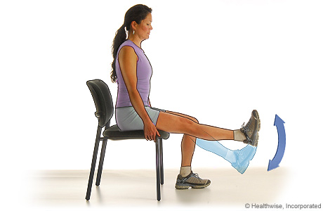 Knee extension (quadricep exercise) Knee extension (quadricep exercise)