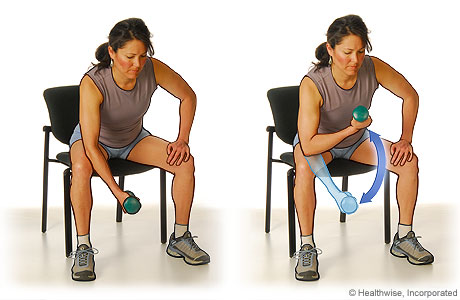 Biceps curls exercise Biceps curls exercise