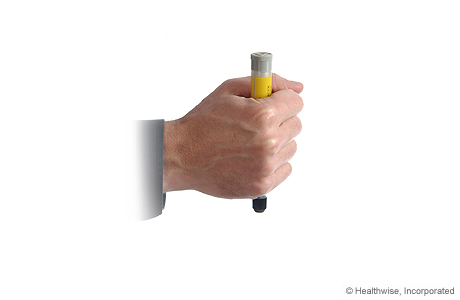 Holding epinephrine injector Holding epinephrine injector