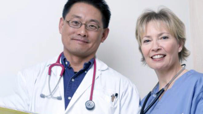 Physician and nurse 