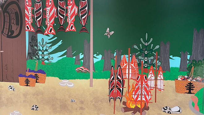 Laichwiltach Community Health Centre mural